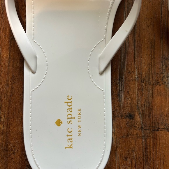 Kate Spade New York Women’s Size 11 Flip Flops Bow Bride Wedding Summer - Picture 4 of 10